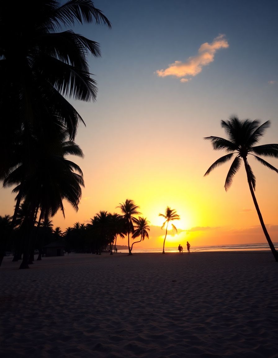 Playa al atardecer